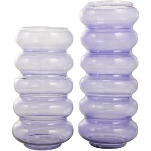 image:imageDeco 79 Glass Decorative Vase Bubble Centerpiece Vases Set of 2 Flower Vases for Home Decoration 13 11 H PurplePurple