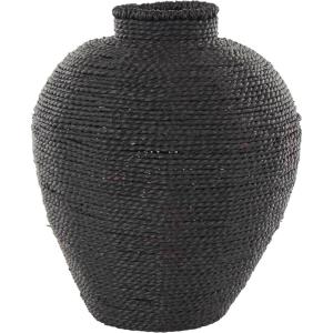 image:imageDeco 79 Metal Handmade Decorative Vase Wrapped Pot Centerpiece Vase Flower Vase for Home Decoration 11 x 11 x 13 BlackBlack