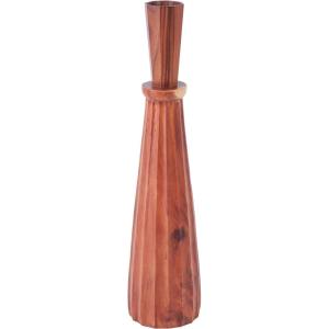image:imageDeco 79 Wood Handmade Decorative Vase Hand Turned Centerpiece Vase Vase for Home Decoration 8 x 8 x 35 Brown