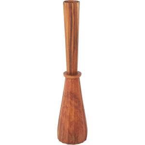 image:imageDeco 79 Wood Handmade Decorative Vase Tall Pleated Hourglass Floor Centerpiece Vase Vase for Home Decoration 8 x 8 x 36 Brown