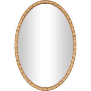 image:imageDeco 79 Wooden Room Wall Mirror Entryway Mirror with Beaded Inspired Frame Wall Mounted Mirror 25 x 2 x 37 Brown253L x 15W
