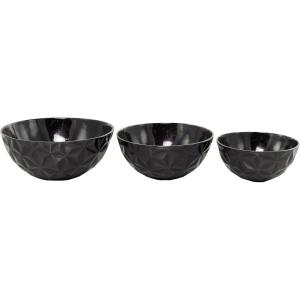 image:imageThe Novogratz Aluminum Faceted Decorative Bowl Set of 3 14 12 10W Black