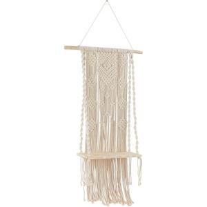 image:imageThe Novogratz Cotton Macrame Handmade 2 Shelves Wall Shelf 25 x 6 x 47 Gray25 x 6 x 55