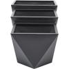 image:imageCosmoLiving by Cosmopolitan Metal Geometric Indoor Outdoor Planter Hexagon Large Planter Pot Set of 3 Planters 20 16 10W WhiteBlack