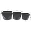 image:imageCosmoLiving by Cosmopolitan Metal Geometric Indoor Outdoor Planter Hexagon Large Planter Pot Set of 3 Planters 20 16 10W WhiteBlack