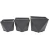 image:imageCosmoLiving by Cosmopolitan Metal Geometric Indoor Outdoor Planter Hexagon Large Planter Pot Set of 3 Planters 20 16 10W WhiteGray