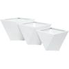 image:imageCosmoLiving by Cosmopolitan Metal Geometric Indoor Outdoor Planter Hexagon Large Planter Pot Set of 3 Planters 20 16 10W WhiteWhite
