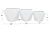 image:imageCosmoLiving by Cosmopolitan Metal Geometric Indoor Outdoor Planter Hexagon Large Planter Pot Set of 3 Planters 20 16 10W WhiteWhite