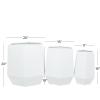 image:imageCosmoLiving by Cosmopolitan Metal Geometric Indoor Outdoor Planter Hexagon Large Planter Pot Set of 3 Planters 20 16 10W WhiteWhite