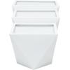 image:imageCosmoLiving by Cosmopolitan Metal Geometric Indoor Outdoor Planter Hexagon Large Planter Pot Set of 3 Planters 20 16 10W WhiteWhite