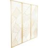 image:imageCosmoLiving by Cosmopolitan Metal Geometric Wall Decor with Gold Frame Set of 3 16W 48H Gold