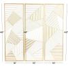image:imageCosmoLiving by Cosmopolitan Metal Geometric Wall Decor with Gold Frame Set of 3 16W 48H Gold