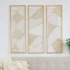image:imageCosmoLiving by Cosmopolitan Metal Geometric Wall Decor with Gold Frame Set of 3 16W 48H Gold