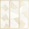 image:imageCosmoLiving by Cosmopolitan Metal Geometric Wall Decor with Gold Frame Set of 3 16W 48H Gold