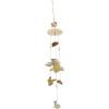 image:imageDeco 79 Bamboo Wood Ship Wheel Handmade Windchime with Log Chimes 8 x 4 x 36 Blue10 x 7 x 39