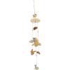 image:imageDeco 79 Bamboo Wood Ship Wheel Handmade Windchime with Log Chimes 8 x 4 x 36 Blue10 x 7 x 39