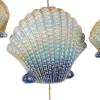 image:imageDeco 79 Bamboo Wood Ship Wheel Handmade Windchime with Log Chimes 8 x 4 x 36 Blue12 x 3 x 35