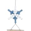 image:imageDeco 79 Bamboo Wood Ship Wheel Handmade Windchime with Log Chimes 8 x 4 x 36 Blue8 x 4 x 36