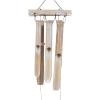 image:imageDeco 79 Bamboo Wood Ship Wheel Handmade Windchime with Log Chimes 8 x 4 x 36 Blue8 x 4 x 36