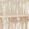image:imageDeco 79 Cotton Fabric Macrame Handmade Wall Shelf 2 Shelves  25 x 6 x 49 White