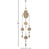 image:imageDeco 79 Eclectic Mango Wood Hamas Hand Windchime with Multiple Bells and Lotuses 5L x 32H Brown