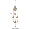 image:imageDeco 79 Eclectic Mango Wood Hamas Hand Windchime with Multiple Bells and Lotuses 5L x 32H Brown