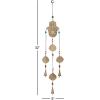 image:imageDeco 79 Eclectic Mango Wood Hamas Hand Windchime with Multiple Bells and Lotuses 5L x 32H Brown