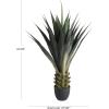 image:imageDeco 79 Faux Foliage Agave Artificial Tree with Black Pot 27 x 27 x 47 Green3ft 11in