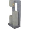 image:imageDeco 79 Fiberglass 3 Tier Fountain with LED Light 16 x 11 x 38 Gray