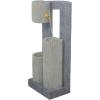 image:imageDeco 79 Fiberglass 3 Tier Fountain with LED Light 16 x 11 x 38 Gray