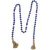 image:imageDeco 79 Glass Handmade Round Long Beaded Garland with Tassel with Knotted Brown Jute 87 x 3 x 1 Blue