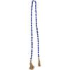 image:imageDeco 79 Glass Handmade Round Long Beaded Garland with Tassel with Knotted Brown Jute 87 x 3 x 1 Blue