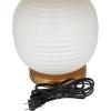 image:imageDeco 79 Glass Room Table Lamp Ribbed Accent Lamp with Gold Accents Lamp 13 x 13 x 19 White19 H