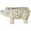 image:imageDeco 79 Magnesium Oxide Pig Indoor Outdoor Planter Small Planter Pot with Distressed Details Planter 7 x 17 x 8 Light BrownLight Brown