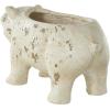 image:imageDeco 79 Magnesium Oxide Pig Indoor Outdoor Planter Small Planter Pot with Distressed Details Planter 7 x 17 x 8 Light BrownLight Brown
