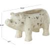 image:imageDeco 79 Magnesium Oxide Pig Indoor Outdoor Planter Small Planter Pot with Distressed Details Planter 7 x 17 x 8 Light BrownLight Brown