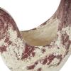 image:imageDeco 79 Magnesium Oxide Rooster Indoor Outdoor Planter Small Planter Pot with Rust Colored Distressed Details Planter 14 x 7 x 14 White