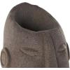 image:imageDeco 79 Magnesium Oxide Woman Indoor Outdoor Planter Textured Easter Island Head Large Brown Round Planter Pot 6 x 9 x 17
