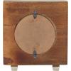 image:imageDeco 79 Mango Wood Clock with Silver Numbers and Hands 6 x 2 x 6 Brown