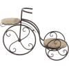 image:imageDeco 79 Metal Bike Indoor Outdoor Plantstand Indoor Outdoor 2 Tier Plant Shelf Plant Stand 31 x 10 x 23 BrownBrown