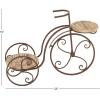 image:imageDeco 79 Metal Bike Indoor Outdoor Plantstand Indoor Outdoor 2 Tier Plant Shelf Plant Stand 31 x 10 x 23 BrownBrown