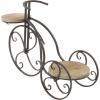 image:imageDeco 79 Metal Bike Indoor Outdoor Plantstand Indoor Outdoor 2 Tier Plant Shelf Plant Stand 31 x 10 x 23 BrownBrown