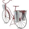 image:imageDeco 79 Metal Bike Indoor Outdoor Plantstand Indoor Outdoor Plant Shelf with Basket and Saddle Bag Planters Plant Stand 56 x 21 x 38 RedRed
