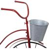 image:imageDeco 79 Metal Bike Indoor Outdoor Plantstand Indoor Outdoor Plant Shelf with Basket and Saddle Bag Planters Plant Stand 56 x 21 x 38 RedRed