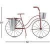 image:imageDeco 79 Metal Bike Indoor Outdoor Plantstand Indoor Outdoor Plant Shelf with Basket and Saddle Bag Planters Plant Stand 56 x 21 x 38 RedRed