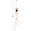 image:imageDeco 79 Metal Butterfly Indoor Outdoor Birdhouse Windchime with Glass Beads and Bells 5 x 5 x 32 BronzeGold