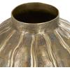 image:imageDeco 79 Metal Decorative Vase Snakeskin Inspired Centerpiece Vase with Dimensional Wavy Accents Flower Vase for Home Decoration 9 x 9 x 12 Brass