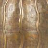 image:imageDeco 79 Metal Decorative Vase Snakeskin Inspired Centerpiece Vase with Dimensional Wavy Accents Flower Vase for Home Decoration 9 x 9 x 12 Brass