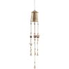 image:imageDeco 79 Metal Indoor Outdoor Birdhouse Windchime with Glass Beads and Bells 6 x 6 x 42 Bronze