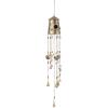 image:imageDeco 79 Metal Indoor Outdoor Birdhouse Windchime with Glass Beads and Bells 6 x 6 x 42 Bronze
